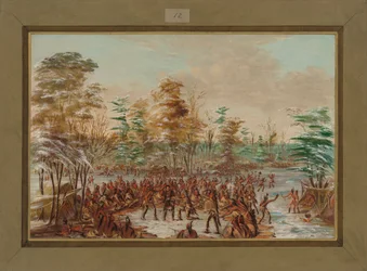 De Tonty demandant la paix dans le village iroquois en janvier 1680, 1847-48